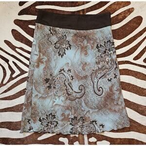 Vintage Y2k XOXO USA Boho Paisley Silky Skirt Midi Sz 5